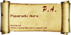 Poparadu Aura névjegykártya